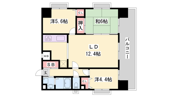 西明石駅 徒歩8分 3階の物件間取画像